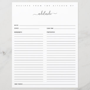 Monogramme Noir Blanc Moderne Recettes Par Recette