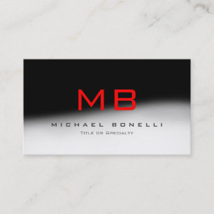 Monogramme noir Carte de visite tendance