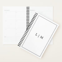 Monogramme noir et blanc simple