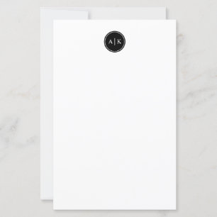Monogramme noir simple minimaliste