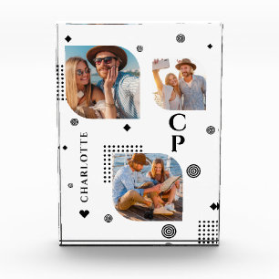 Monogramme Nom 3 Collage photo Blocs photo tendanc