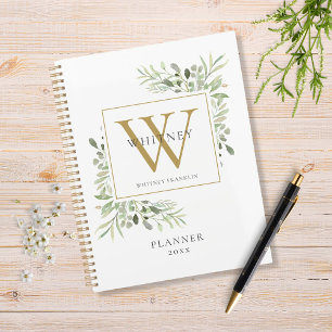 Monogramme Nom Élégant Verdure 2023