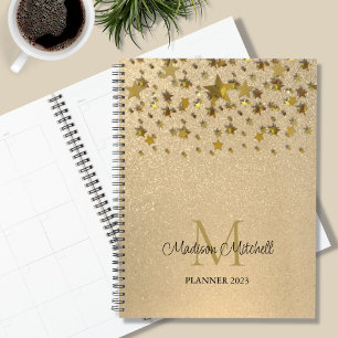 Monogramme Nom Gold Parties scintillant Stars 2023