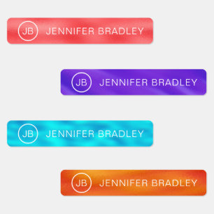 Monogramme Nom personnalisé Étiquettes de vêtement