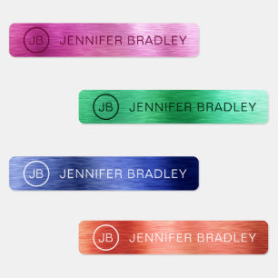 Monogramme Nom personnalisé Étiquettes de vêtement