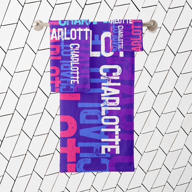Monogramme Nom répétitif Enfants Motifs (Créateur téléchargé)