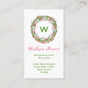 Monogramme Nouvelle adresse   Faire-part de déplac