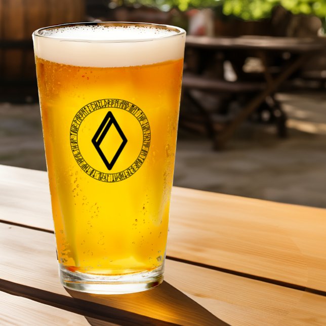 Monogramme O - Style viking - Verre à pinte (Créateur téléchargé)