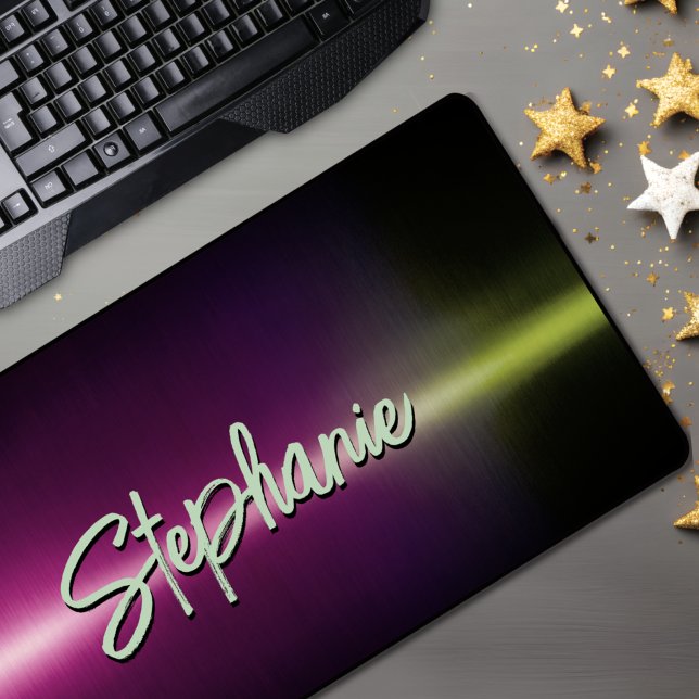 Monogramme ombré vert et rose élégant (Créateur téléchargé)