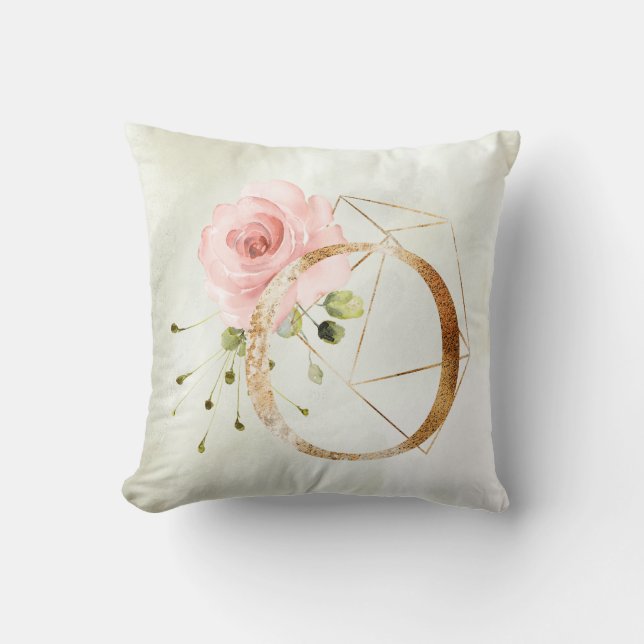 Monogramme or Floral O Coussin (Recto)