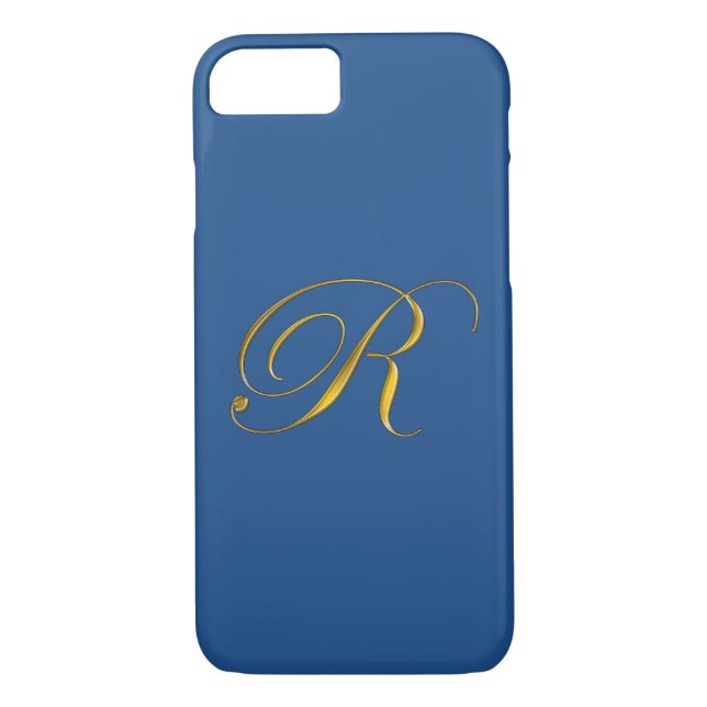 Monogramme Or R iPhone 7 Coque (Dos)