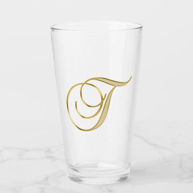 Monogramme or T Verre (Devant)