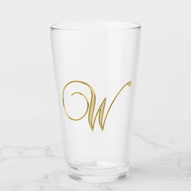 Monogramme or W verre (Devant)
