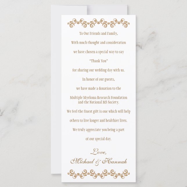 Monogramme Orange Gold Mariage marocain (Devant)