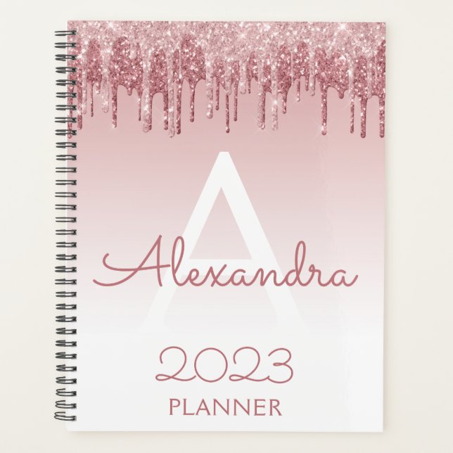 Monogramme Pailleté Rose Gold 2023 Rose Clair (Devant)
