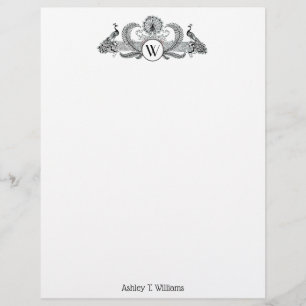 Monogramme Paons Vintage