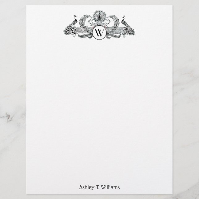 Monogramme Paons Vintage (Devant)
