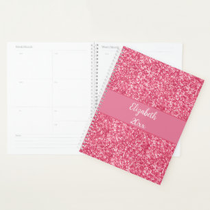 Monogramme Parties scintillant rose blanc glam ten