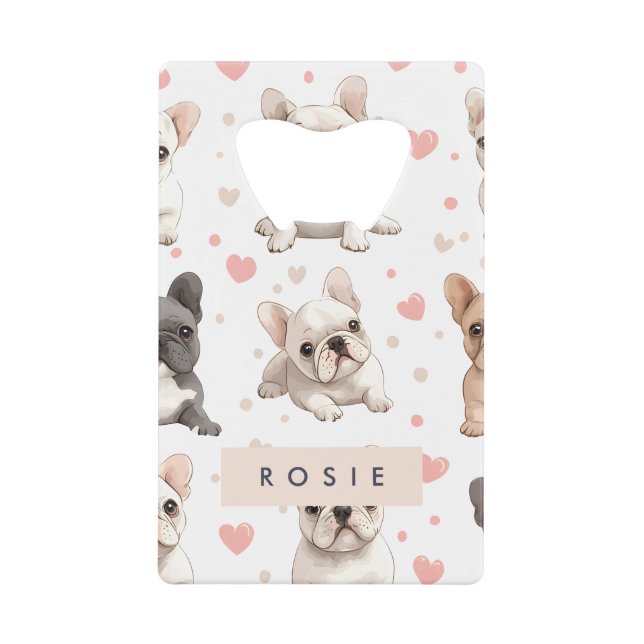 Monogramme Personalized Adorable French Bulldog (Devant)