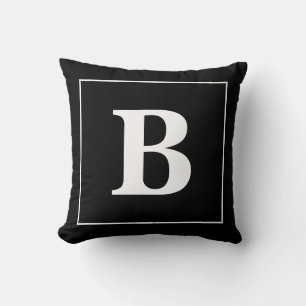 Monogramme personnalisable sur coussin de jet
