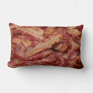 Monogramme personnalisé BACON lance des oreillers
