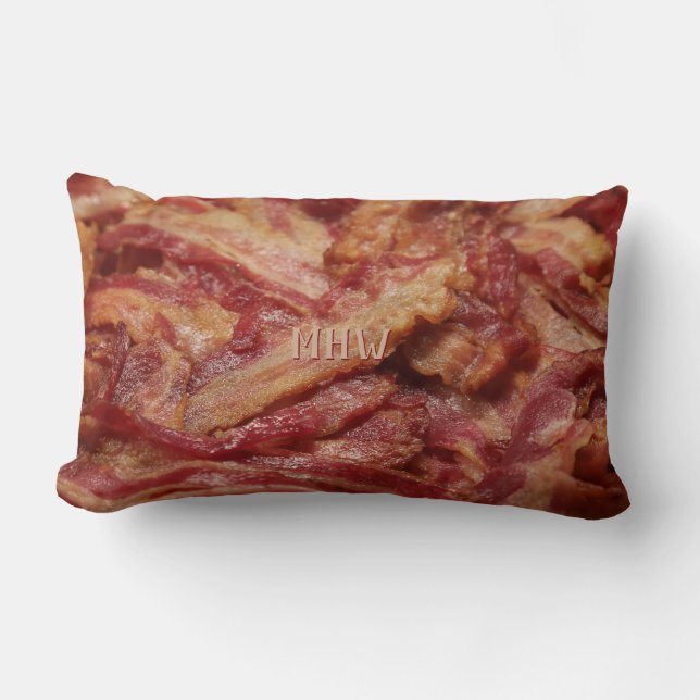 Monogramme personnalisé BACON lance des oreillers (Recto)