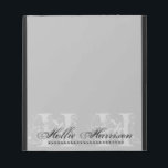 Monogramme personnalisé : Bloc-notes<br><div class="desc">Customisez avec votre propre couleur arrière - plan, changez vos initiales et votre nom pour personnaliser. Design par LuckyGirl Graphics.</div>