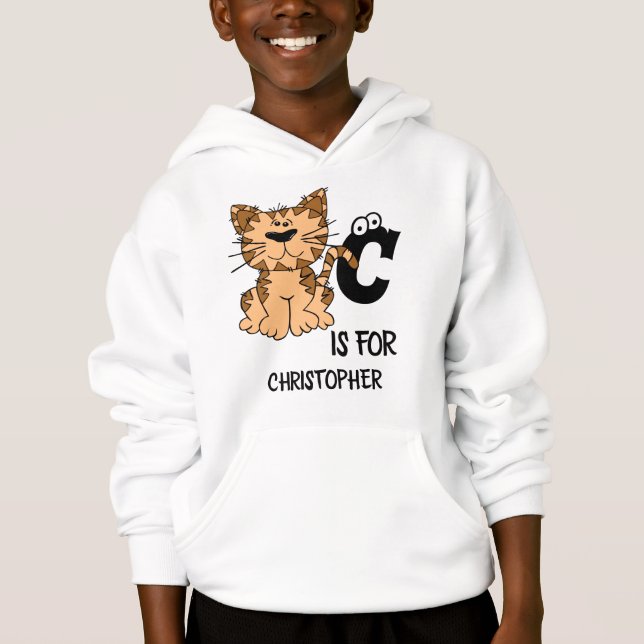monogramme personnalisé C est pour chats chaton ch (Devant)