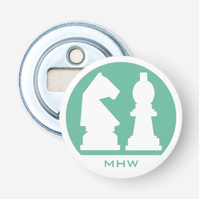 monogramme personnalisé CHESS et ouvre-bouteille c (Devant)