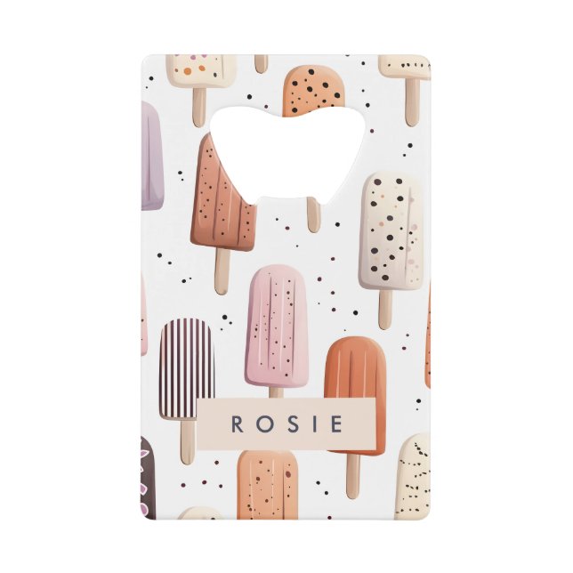 Monogramme Personnalisé Cute Popsicle Motif (Devant)