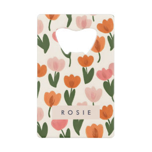 Monogramme Personnalisé Cute Spring Tulip Motif