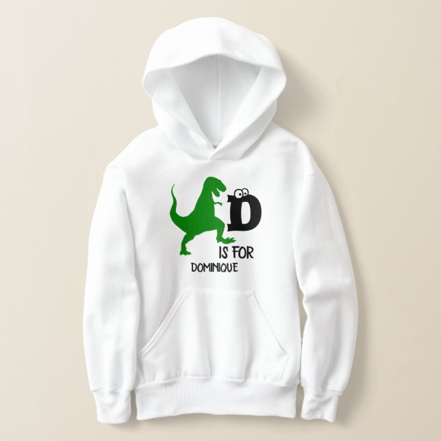 Monogramme personnalisé D pour Dinosaur mignon T R (Poser)
