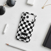 Monogramme personnalisé Damier Vintage Noir et Bla