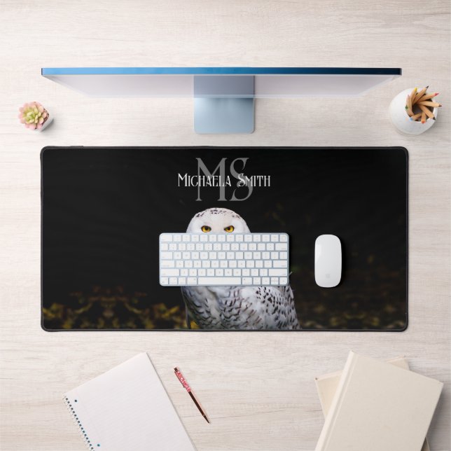 Monogramme personnalisé du nom majestueux de la ch (Bureau 1)