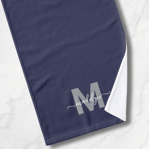 Monogramme personnalisé élégant bleu marine