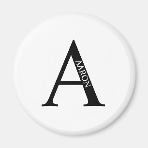 Monogramme personnalisé et aimant de nom