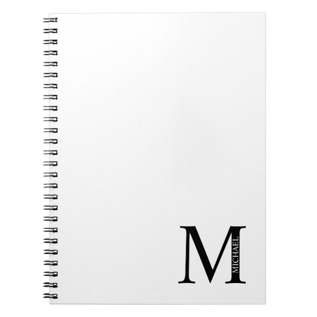 Monogramme personnalisé et Carnet de nom (Devant)