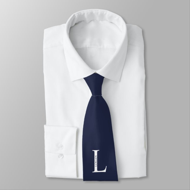 Monogramme personnalisé et Cravate de nom (Attaché)