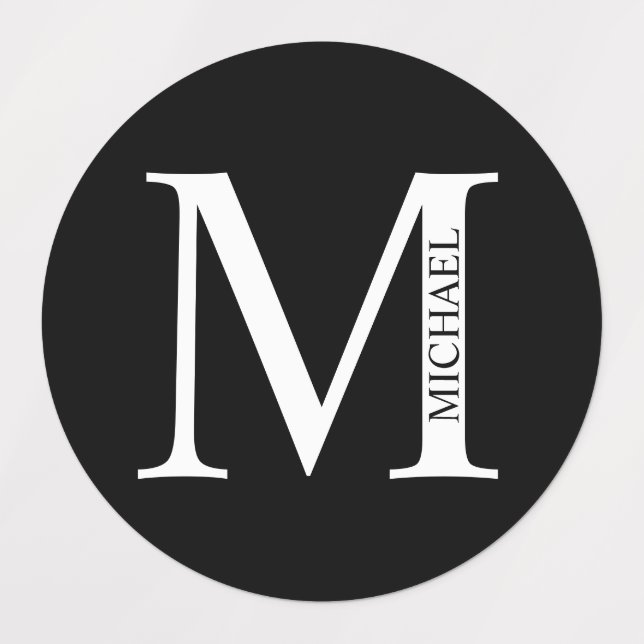 Monogramme personnalisé et Étiquettes de nom (Design 1)