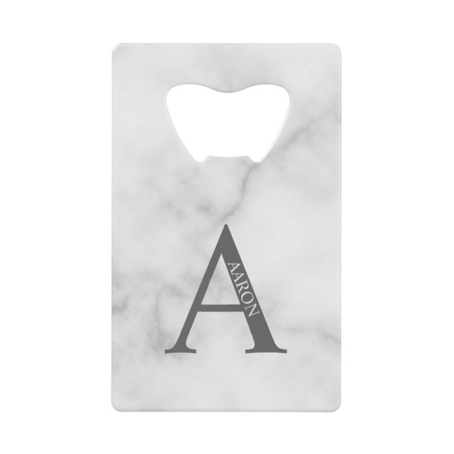 Monogramme personnalisé et nom bouteille de carte  (Devant)