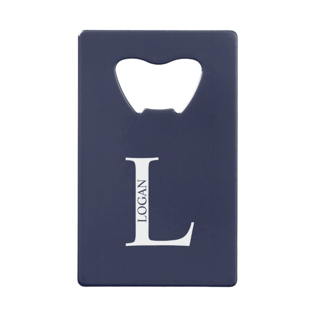 Monogramme personnalisé et nom bouteille de carte  (Devant)