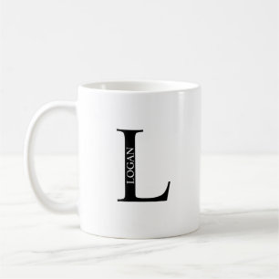 Monogramme personnalisé et nom café Mug