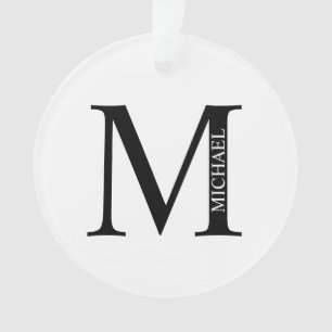 Monogramme personnalisé et nom de l'ornement