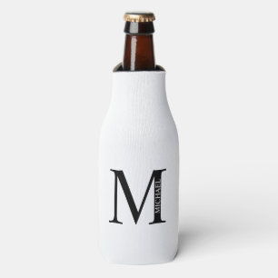 Monogramme personnalisé et nom Glacière de bouteil