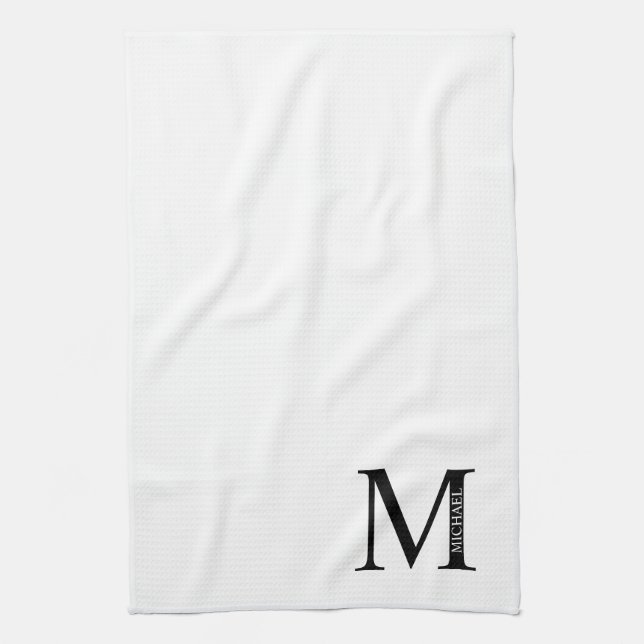 Monogramme personnalisé et serviette de toilette (Vertical)