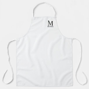 Monogramme personnalisé et tablier de nom