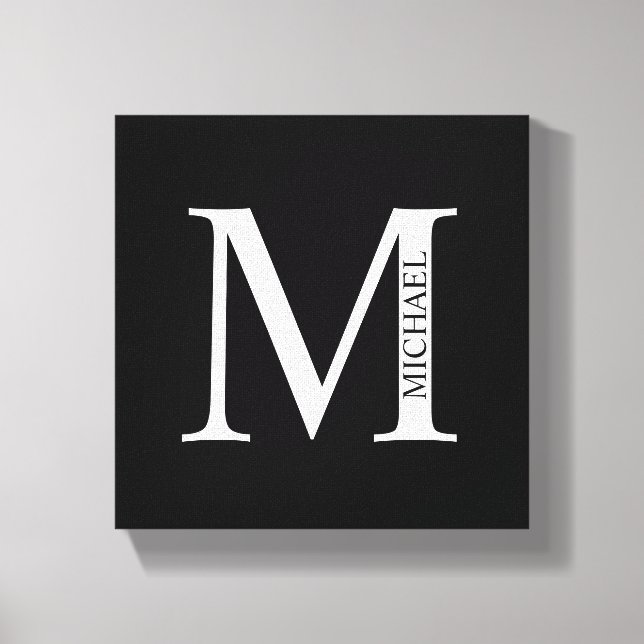 Monogramme personnalisé et toile de nom Imprimer (Recto)