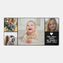 Monogramme personnalisé moderne 4 photos et texte