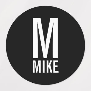 Monogramme personnalisé moderne et Étiquettes de n