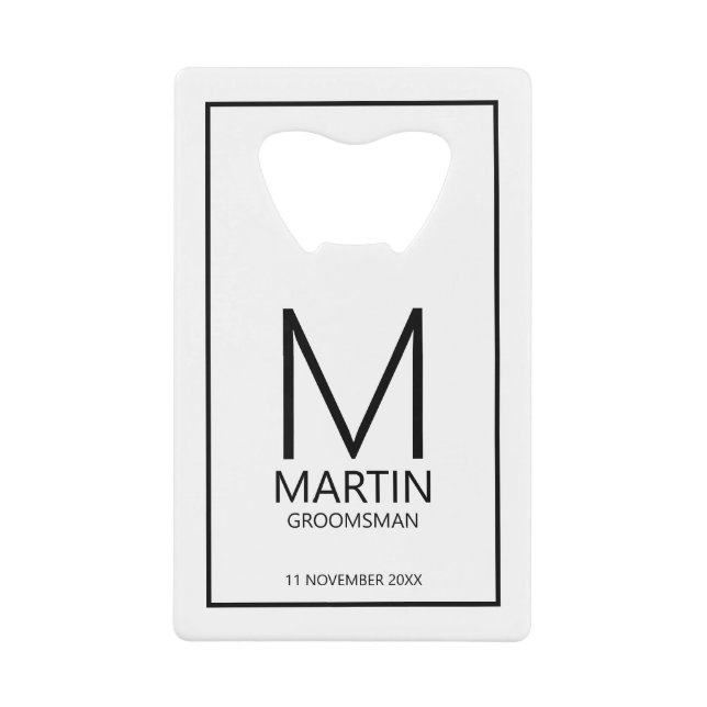 Monogramme personnalisé moderne et Groomsmen de no (Devant)